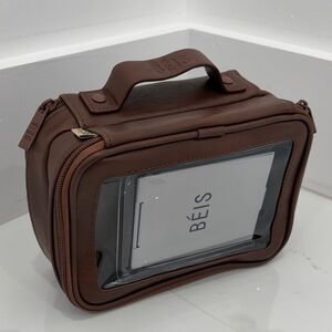BEIS Travel Makeup Bag Brown